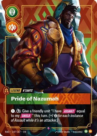 Image of K'Sante, Pride of Nazumah (147/167) - Radiance Foil