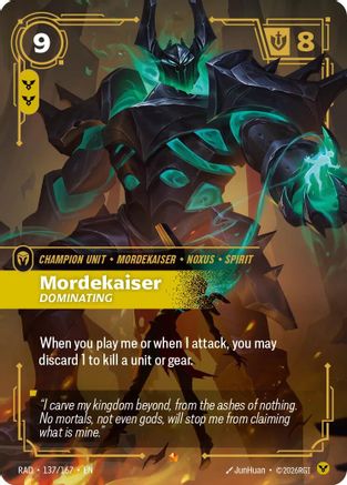 Image of Mordekaiser, Dominating (137/167) - Radiance Foil