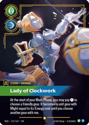 Image of Orianna, Lady of Clockwork (Overnumbered) (171/167) - Radiance Foil
