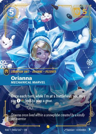 Image of Orianna, Mechanical Marvel (Alternate Art) (068a/167) - Radiance Foil