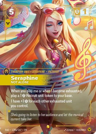 Image of Seraphine, Not Alone (Alternate Art) (138a/167) - Radiance Foil