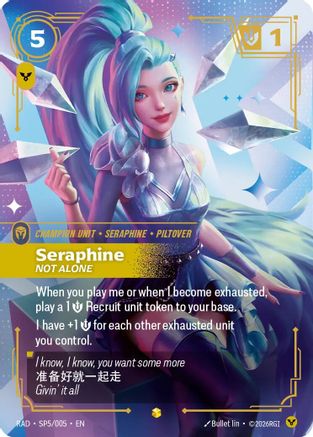 Image of Seraphine, Not Alone (SP) (SP5/005) - Radiance Foil