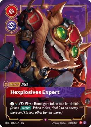 Image of Ziggs, Hexplosives Expert (141/167) - Radiance Foil