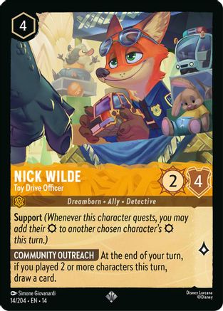 Image of Nick Wilde - Toy Drive Officer (14/204) - Hyperia City