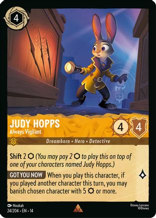 Image of Judy Hopps - Always Vigilant (24/204) - Hyperia City