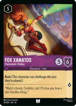 Image of Fox Xanatos - Charismatic Outlaw (49/204) - Hyperia City Cold Foil