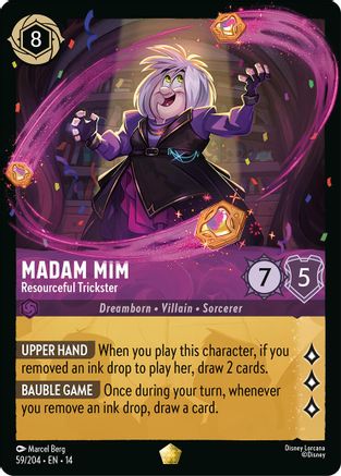 Image of Madam Mim - Resourceful Trickster (59/204) - Hyperia City Cold Foil