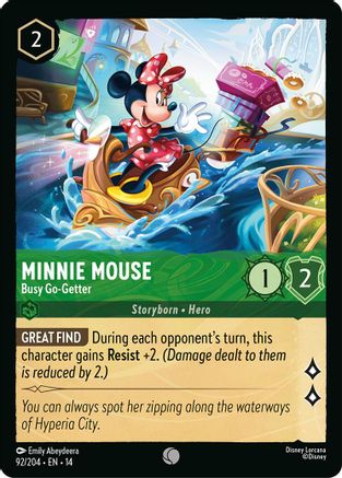 Image of Minnie Mouse - Busy Go-Getter (92/204) - Hyperia City Cold Foil