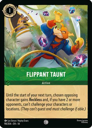 Image of Flippant Taunt (98/204) - Hyperia City Cold Foil