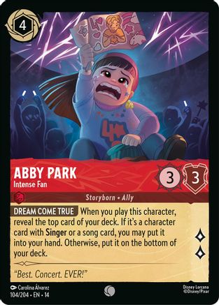 Image of Abby Park - Intense Fan (104/204) - Hyperia City Cold Foil