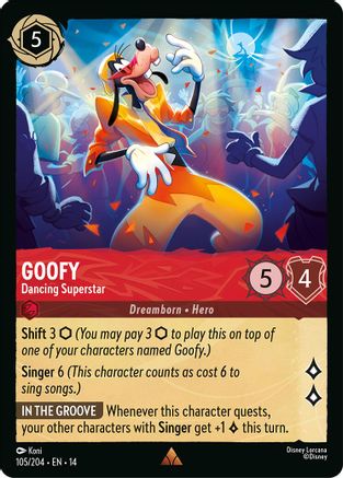 Image of Goofy - Dancing Superstar (105/204) - Hyperia City Cold Foil
