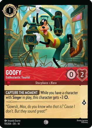 Image of Goofy - Enthusiastic Tourist (111/204) - Hyperia City Cold Foil