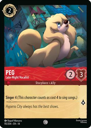 Image of Peg - Late-Night Vocalist (115/204) - Hyperia City Cold Foil