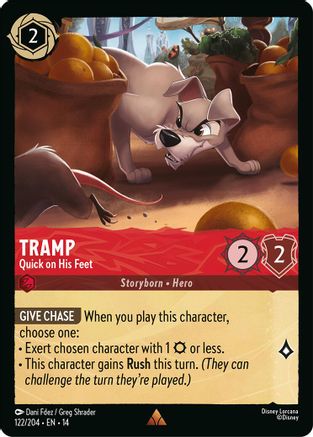 Image of Tramp - Quick on His Feet (122/204) - Hyperia City Cold Foil