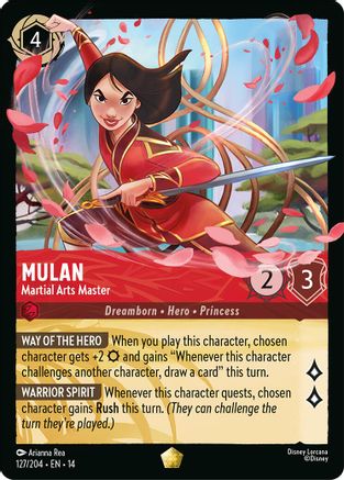 Image of Mulan - Martial Arts Master (127/204) - Hyperia City Cold Foil