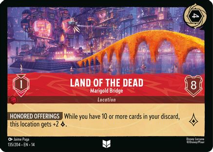 Image of Land of the Dead - Marigold Bridge (135/204) - Hyperia City Cold Foil