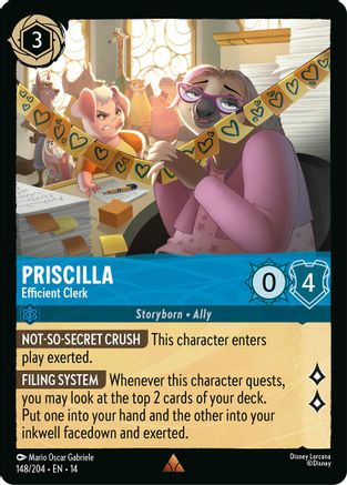 Image of Priscilla - Efficient Clerk (148/204) - Hyperia City Cold Foil