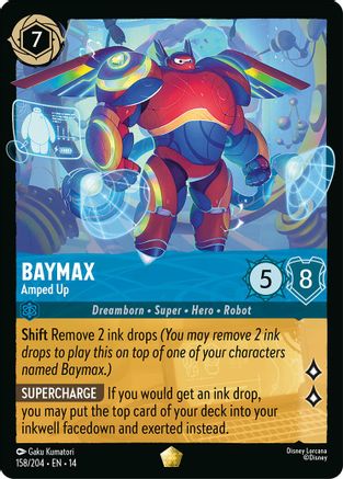 Image of Baymax - Amped Up (158/204) - Hyperia City Cold Foil