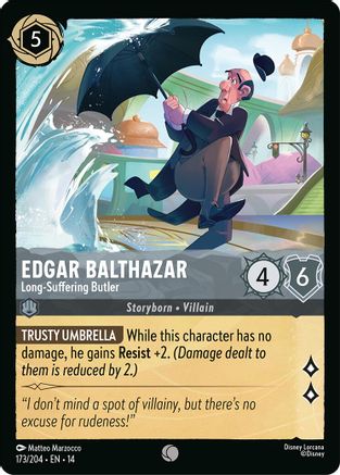 Image of Edgar Balthazar - Long-Suffering Butler (173/204) - Hyperia City Cold Foil