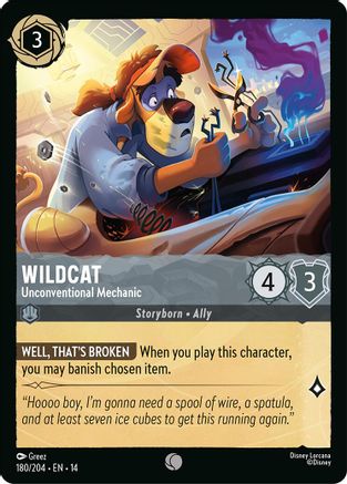 Image of Wildcat - Unconventional Mechanic (180/204) - Hyperia City Cold Foil