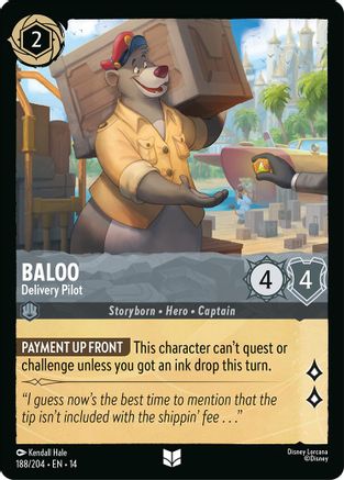 Image of Baloo - Delivery Pilot (188/204) - Hyperia City Cold Foil