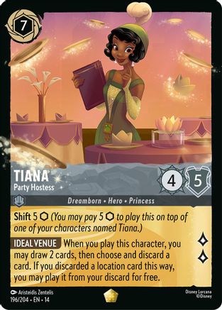 Image of Tiana - Party Hostess (196/204) - Hyperia City Cold Foil