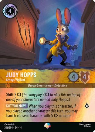Image of Judy Hopps - Always Vigilant (Epic) (206/204) - Hyperia City Holofoil