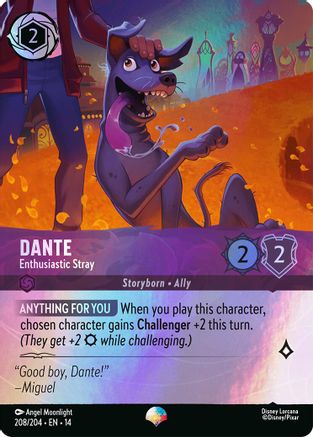 Image of Dante - Enthusiastic Stray (Epic) (208/204) - Hyperia City Holofoil