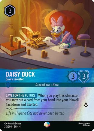 Image of Daisy Duck - Savvy Investor (Epic) (217/204) - Hyperia City Holofoil