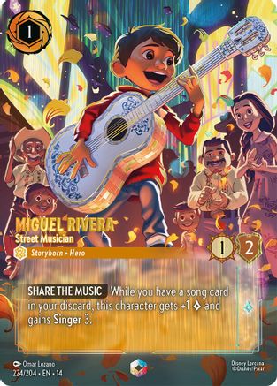 Image of Miguel Rivera - Street Musician (Enchanted) (224/204) - Hyperia City Holofoil