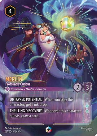 Image of Merlin - Profoundly Curious (Enchanted) (227/204) - Hyperia City Holofoil