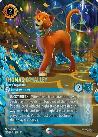 Image of Thomas O'Malley - Savvy Vagabond (Enchanted) (235/204) - Hyperia City Holofoil