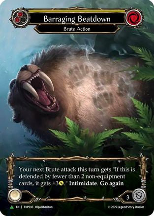 Image of Barraging Beatdown (Marvel) (TNP035) - Flesh and Blood: Promo Cards Cold Foil