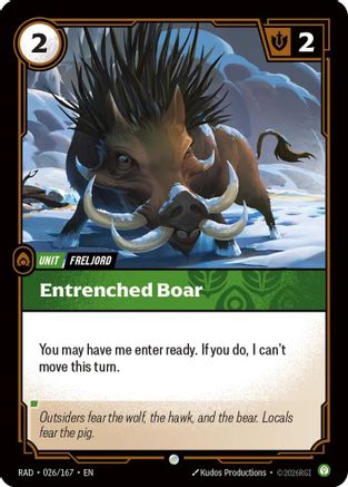 Image of Entrenched Boar (026/167) - Radiance Foil
