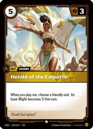 Image of Herald of the Emperor (118/167) - Radiance Foil