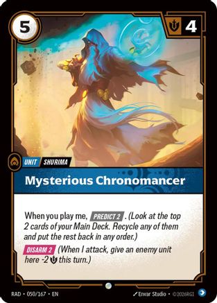Image of Mysterious Chronomancer (050/167) - Radiance Foil