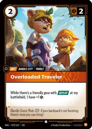 Image of Overloaded Traveler (072/167) - Radiance Foil