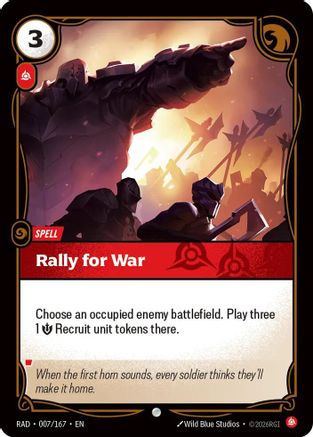 Image of Rally for War (007/167) - Radiance Foil
