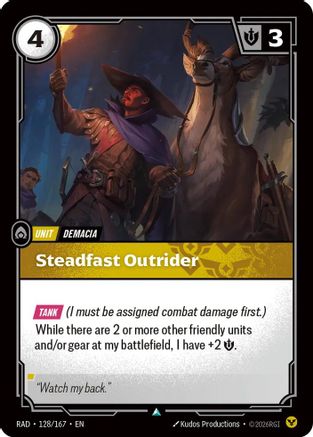 Image of Steadfast Outrider (128/167) - Radiance Foil