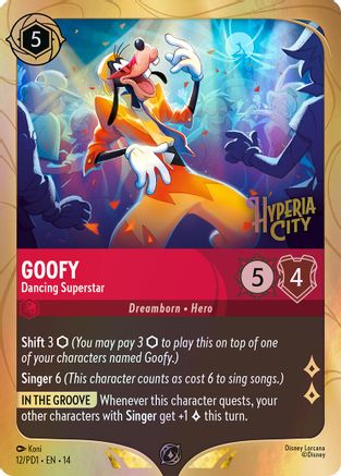 Image of Goofy - Dancing Superstar (12) - Disney Lorcana Promo Cards Holofoil
