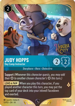 Image of Judy Hopps - Day Camp Instructor (13) - Disney Lorcana Promo Cards Holofoil