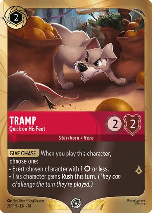 Image of Tramp - Quick on His Feet (2) - Disney Lorcana Promo Cards Holofoil