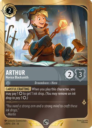 Image of Arthur - Novice Blacksmith (3) - Disney Lorcana Promo Cards Holofoil