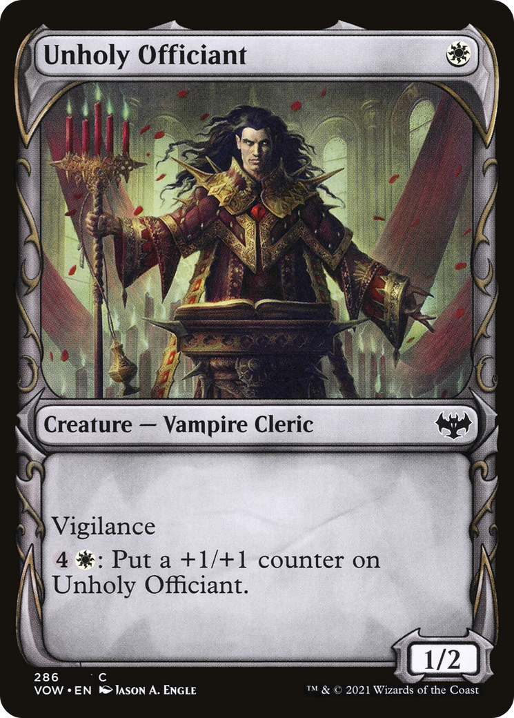 Image of Unholy Officiant (Showcase Fang Frame) [Innistrad: Crimson Vow]