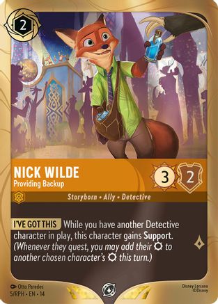Image of Nick Wilde - Providing Backup (5) - Disney Lorcana Promo Cards Holofoil