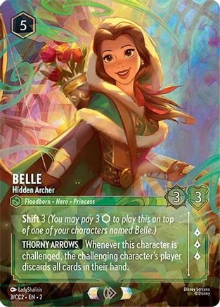 Image of Belle - Hidden Archer (3) - Disney Lorcana Promo Cards Holofoil