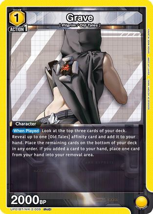 Image of Grave (009) (UP01BT/NIK-2-009) - UP01BT GODDESS OF VICTORY NIKKE Precious Booster Foil