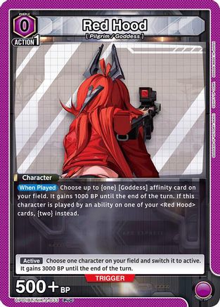 Image of Red Hood (033) (UP01BT/NIK-2-033) - UP01BT GODDESS OF VICTORY NIKKE Precious Booster Foil
