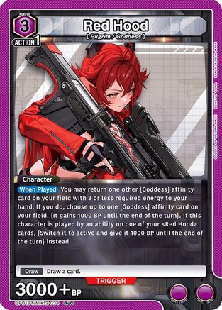 Image of Red Hood (034) (UP01BT/NIK-2-034) - UP01BT GODDESS OF VICTORY NIKKE Precious Booster Foil