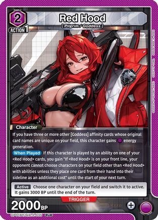 Image of Red Hood (035) (UP01BT/NIK-2-035) - UP01BT GODDESS OF VICTORY NIKKE Precious Booster Foil